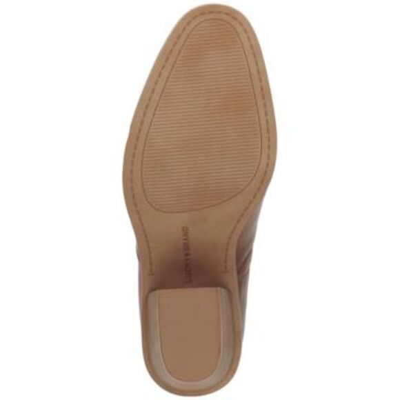 LUCKY BRAND Womens Brown Vellida Round Toe Wedge Slip On Leather Booties 9.5 M - Picture 4 of 4